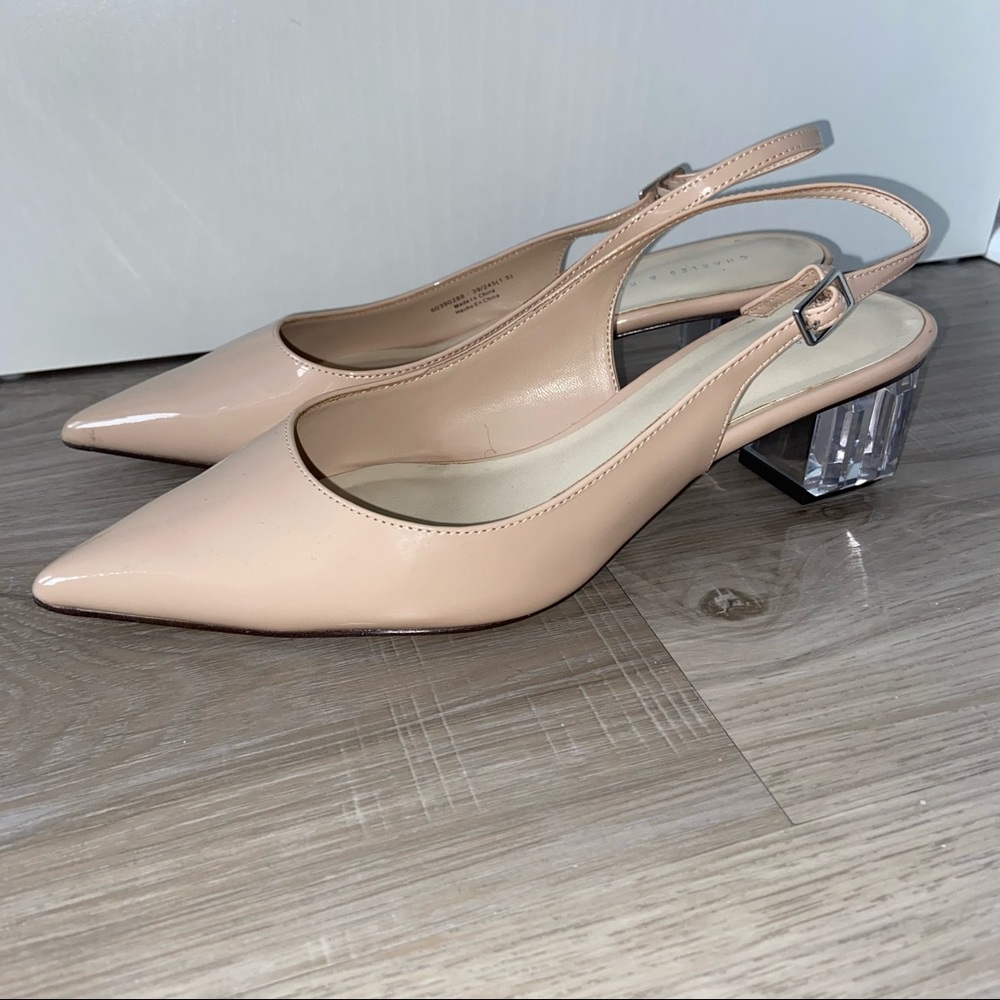 Charles & Keith Nude Kitten Heels